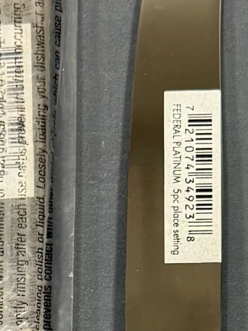 Pair of Lenox Federal Platinum Dinner Knives. KT121
